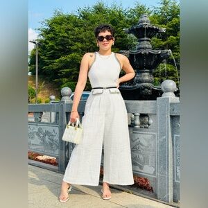 Blanco and white jumpsuit